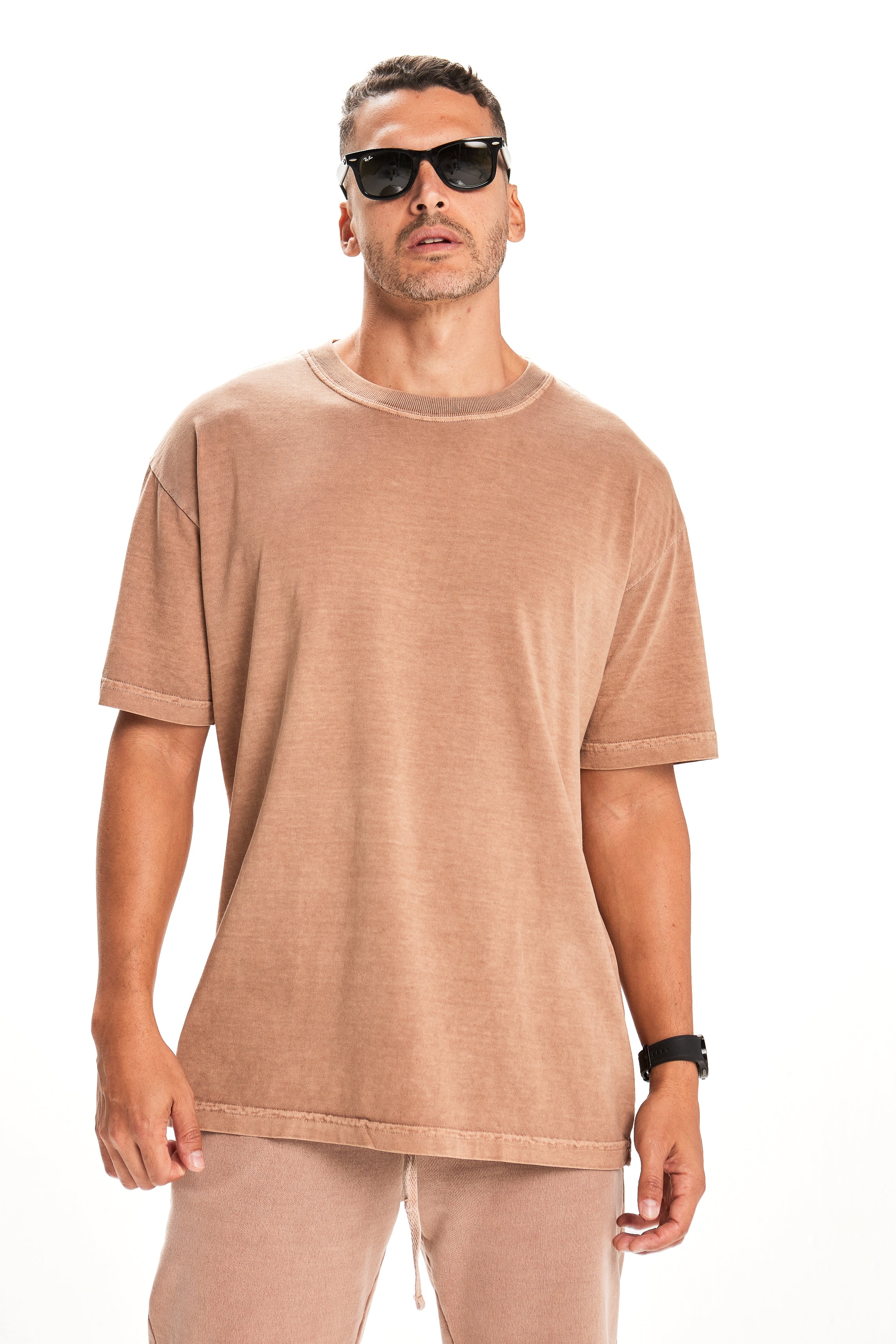 Camiseta Oversized Masculina Marrom