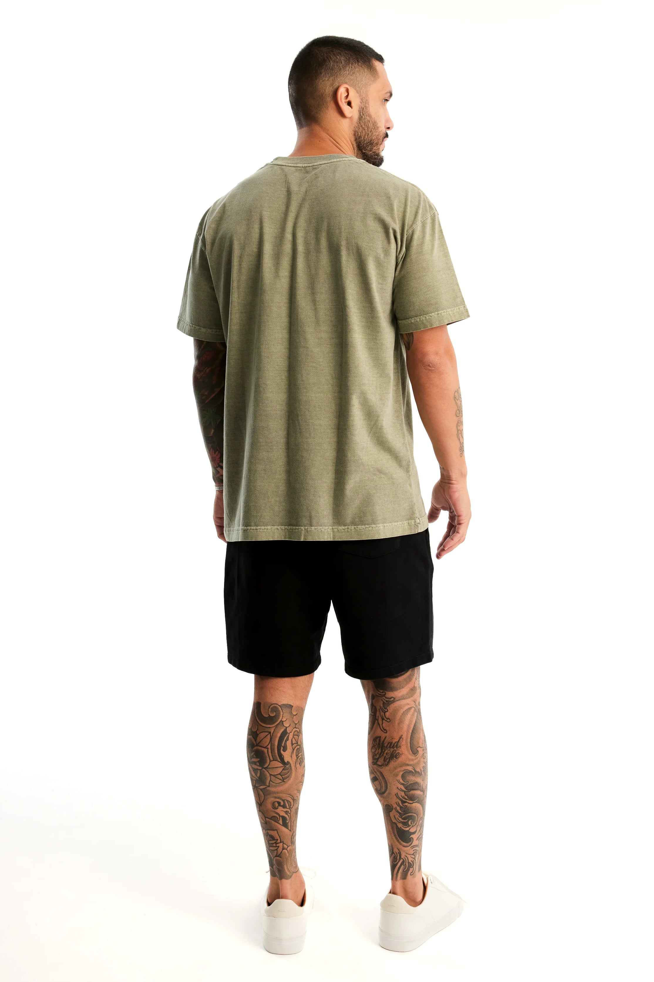 Camiseta Oversized Masculina Verde Militar