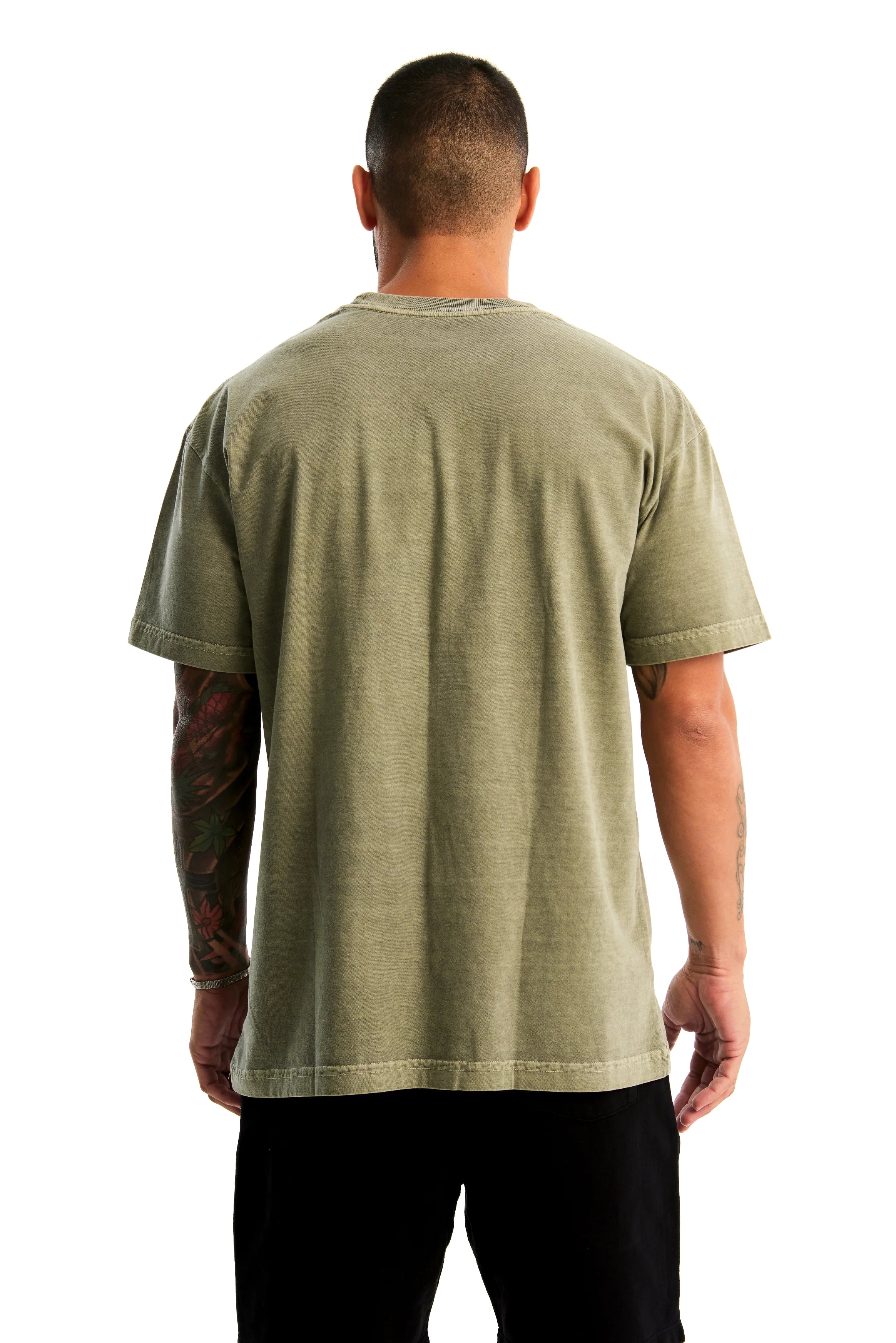 Camiseta Oversized Masculina Verde Militar