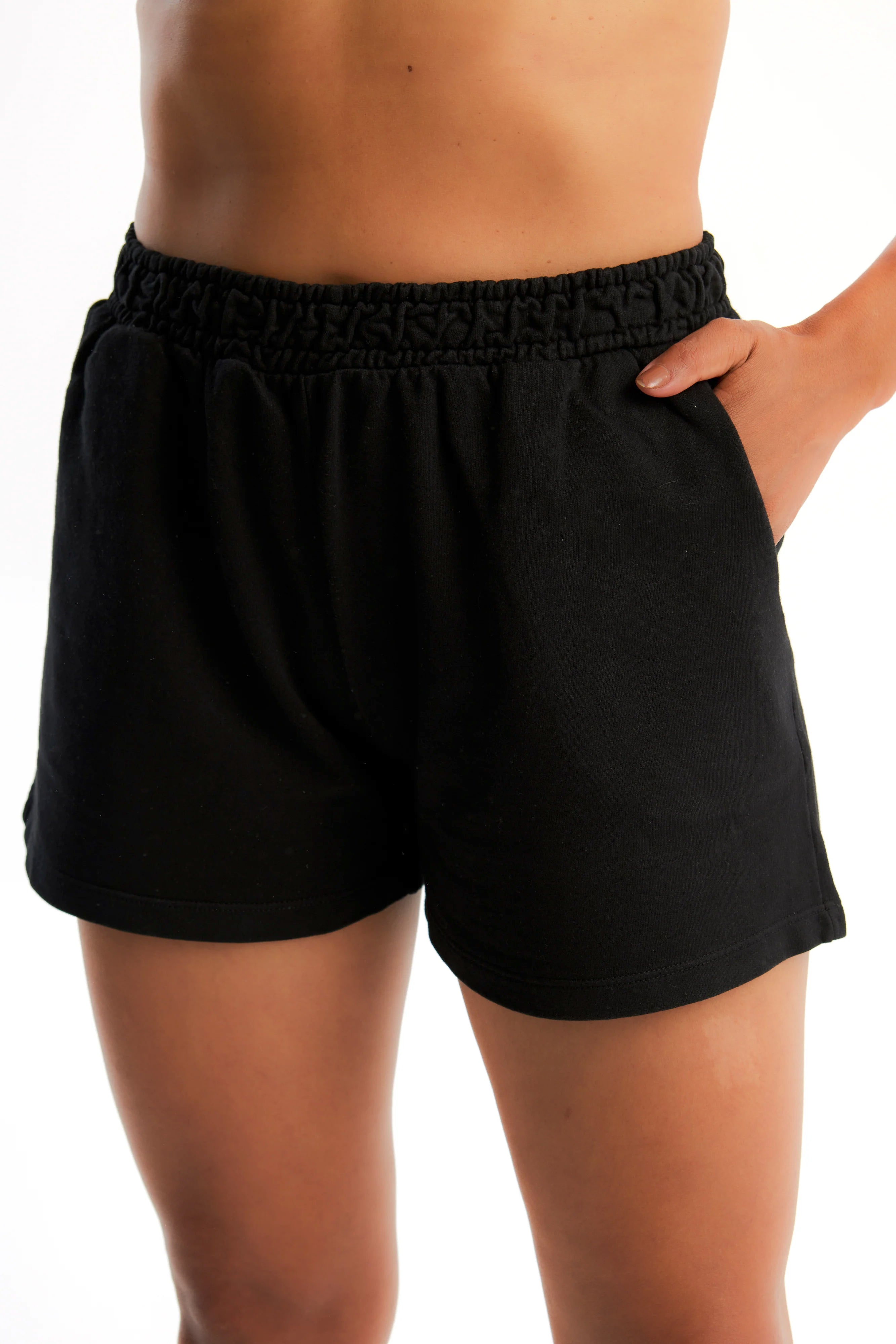 Short Moletom Feminino Preto