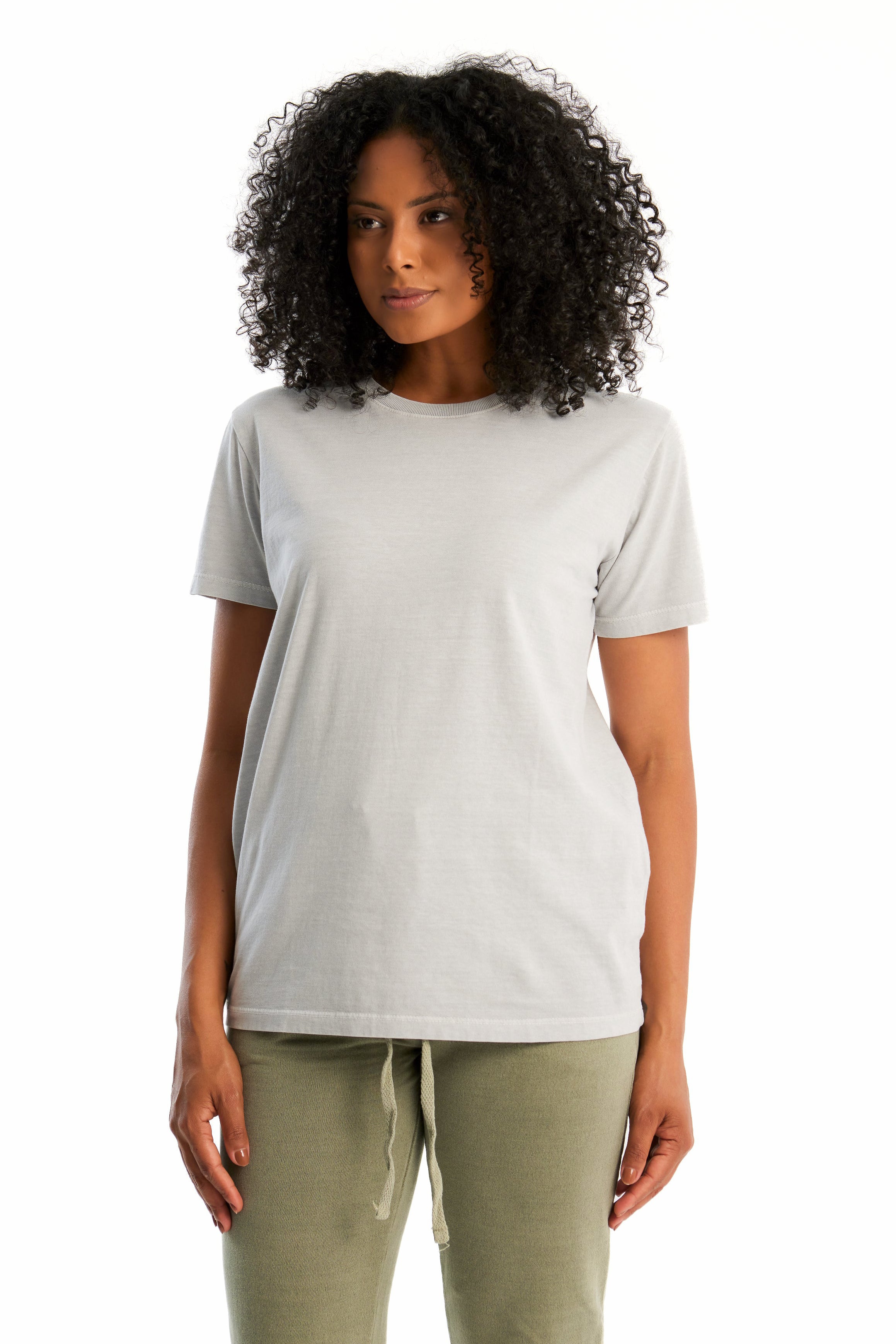 Camiseta Básica Feminina Cinza