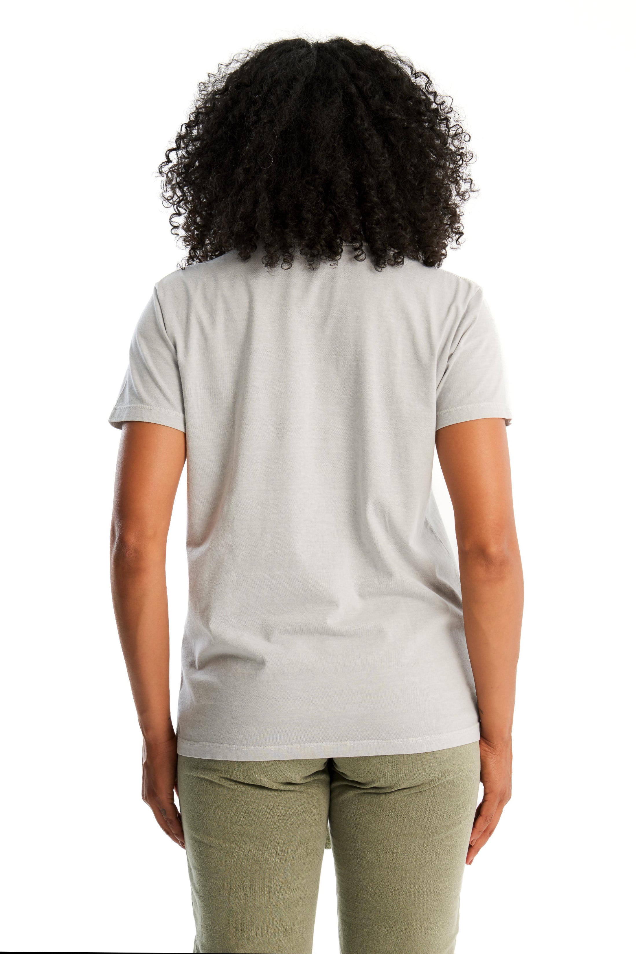 Camiseta Básica Feminina Cinza