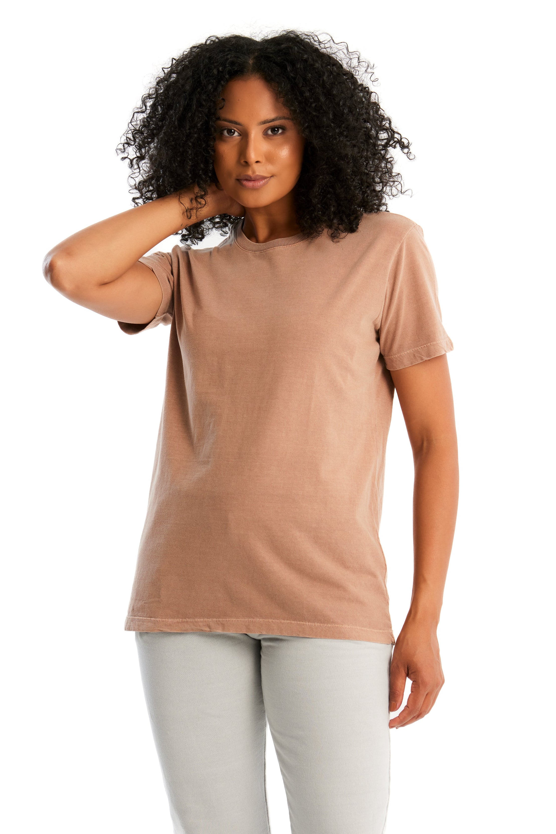 Camiseta Básica Feminina Marrom