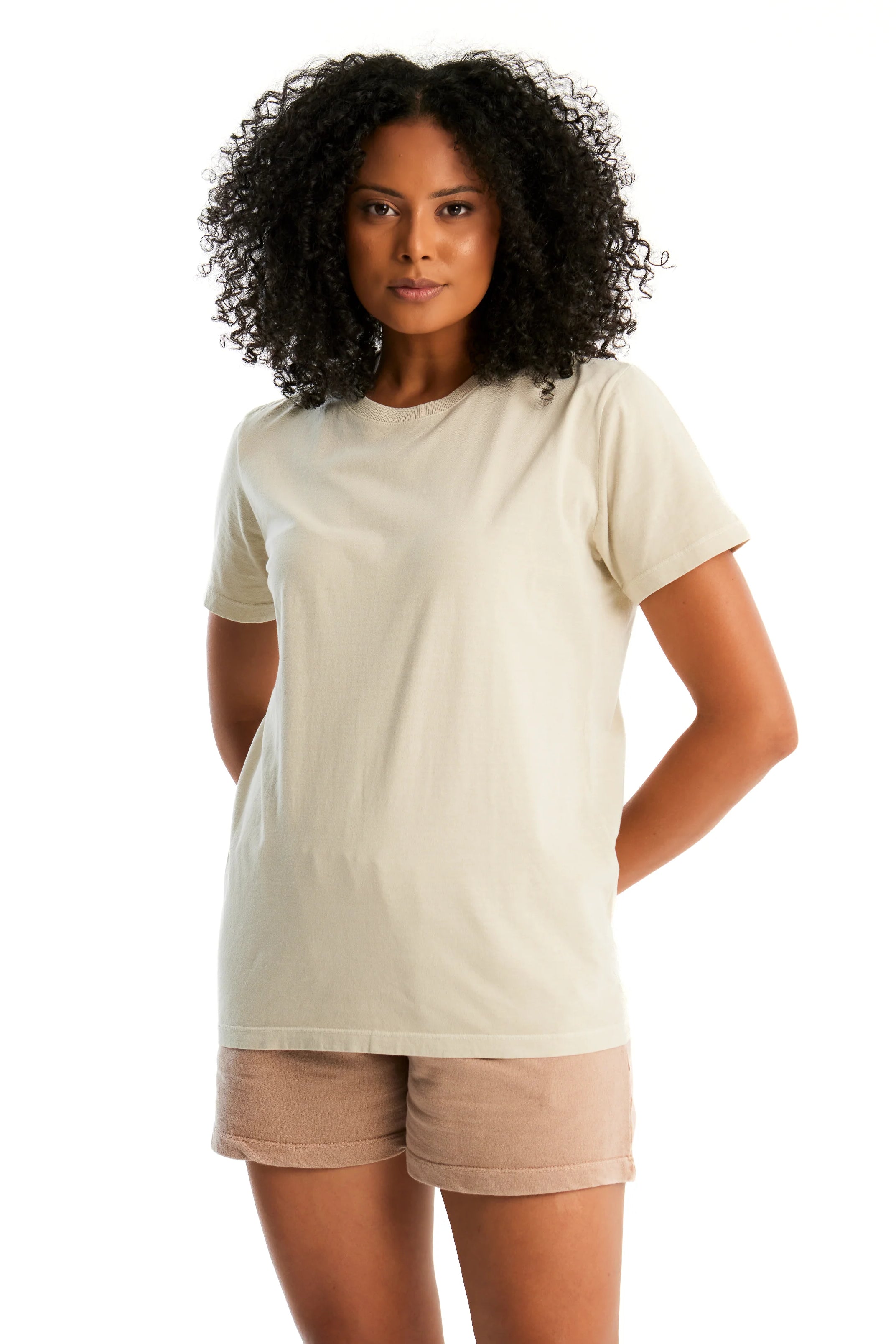 Camiseta Básica Feminina Bege